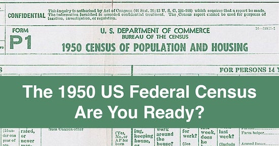 Image for event: ONLINE Genealogy: The 1950 US Census: Are You Ready?