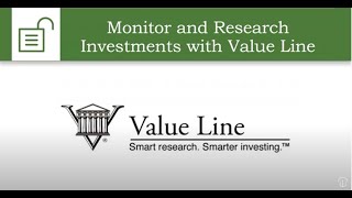 Image for event: ONLINE Understanding Value Line