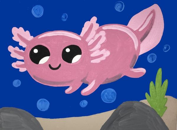 Image for event: Axolotl Painting